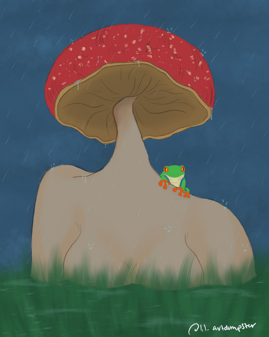 Mushroom Head Digital Art